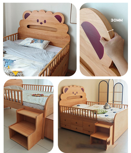 Lettino per Bambini in Legno Massello di Faggio con Sponda di Sicurezza, Letto Salvaspazio per Camere Piccole e Soggiorno - Product Image 6