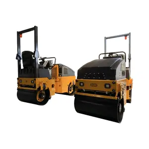 Geavanceerde Technologie Compacte Mini Road Roller Beton Bodem Compactor Kleine Dubbele Trommel Trilwalsmachine