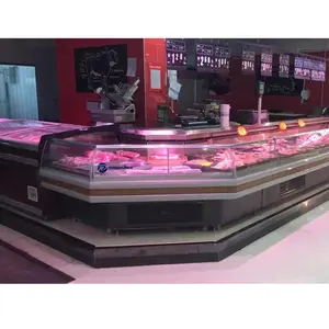 Refrigerador de exhibición de carne de pollo congelado usado refrigerador de exhibición de carne a la venta