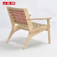 Luxus Japan Designer Holz Single Kunstleder Garten Outdoor Freizeit Stühle Sessel