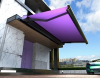 Sistema de Techo de Pérgola Retráctil Motorizada de Cassette Completo, Bioclimática, con Lamas de Aluminio, Protección UV para Balcón y Jardín