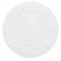 Plaque Métallique Vintage Fallout Shelter, Décoration Murale Rustique Rétro pour Garage, Bunker, Man Cave