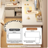 Bureau d'angle multifonctionnel intégré avec tiroir, bureau d'ordinateur modulaire peu encombrant, table d'écriture pour la maison, la chambre, le bureau des étudiants