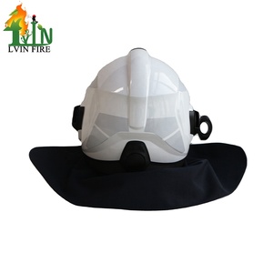 Casco de bombero de color blanco, marca LVIN FIRE, modelo <span class=keywords><strong>Gallet</strong></span> F1XF, aprobado por MED, casco para extinción de incendios. - Product Image 4