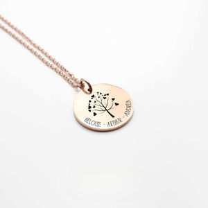 Collar de árbol genealógico con piedra de nacimiento para el Día de la madre, joyería personalizada para mamá, anuncio de embarazo - Product Image 4