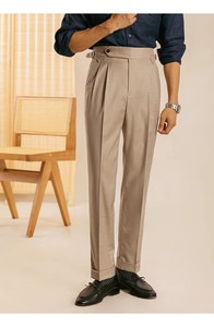 Pantalon homme anti-plis Naples Printemps, style italien <span class=keywords><strong>Paris</strong></span>, avec boucle, pour affaires et occasions formelles - Product Image 3