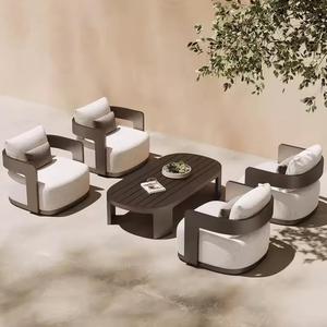 Weather-Resistant Modern Luxury Furniture Outdoor Full Aluminum Set with Cushions for Patio Garden Beach and Balcony - Product Image 2