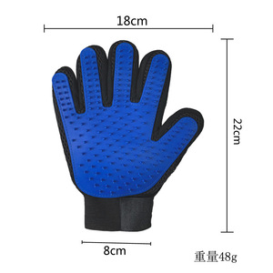 Guantes de aseo para mascotas Xintu Hongfu Boutique, verdes, de 5 dedos, para masaje y eliminación de pelo de perros y gatos. - Product Image 5