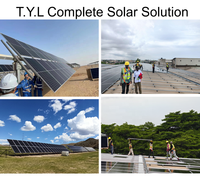 Système d'énergie solaire 3KW 5KW 10kva 20kwa, onduleur hybride, pack lithium 51.2v, kit de montage sur toit, MPPT, onde sinusoïdale pure, système solaire domestique