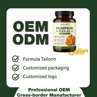 Capsules d'huile de graines de citrouille en gros, marque privée ODM/OEM, source naturelle, complément pour la santé de la prostate et de la vessie pour hommes, certifié Halal, pour adultes