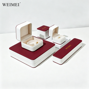 Caja de Joyería WEIMEI con Logotipo Personalizado, Caja de Joyería de Cuero de Lujo para Pendientes, Pulseras, Collares y Anillos - Product Image 4