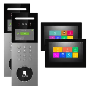 NEW Design Electronic Physical Key RFID Card Security Google Home or Amazon Alexa Key Fingerprint Smart Door Handle Lock