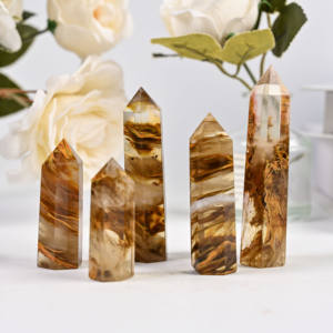 Tour de cristal œil de tigre naturel poli 5-15cm, colonne de cristal rayé œil de tigre, guérison énergétique, Feng Shui, décoration intérieure, vente en gros - Product Image 4