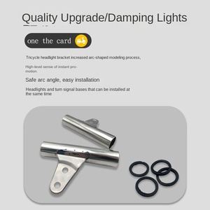 Guangzhou Huachang accesorios coche eléctrico triciclo Prince faro lámpara soporte Acero inoxidable choque motocicleta cuerpo Systema - Product Image 3