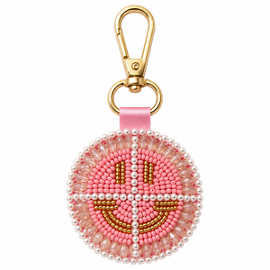 Sstringz Handmade Beaded Smiley Face Keychain Colorful Cute Bag Charm Custom <b>Gift</b> Accessory for Keys Backpacks and Handbags - Product Image 2
