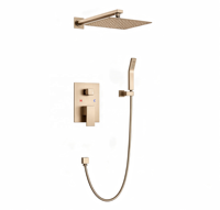 Kit de douche encastré blanc mat 10 pouces, ensemble de douche murale effet pluie au design épuré pour salles de bain nordiques modernes
