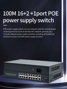 16-Port 10/100M POE-Netzwerk-Switch mit 2 Gigabit-und 1 SFP-Port 330W Eingebaute Stromquellen fabrik - Product Image 2