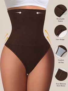 Culotte gainante taille haute sans couture pour femme, effet <span class=keywords><strong>ventre</strong></span> <span class=keywords><strong>plat</strong></span>, sous-vêtement amincissant, gaine sculptante - Product Image 2