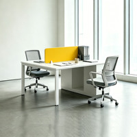 Bureau de travail modulaire en bois moderne pour 2 à 8 personnes, mobilier de bureau avec dimensions personnalisées et usage commercial
