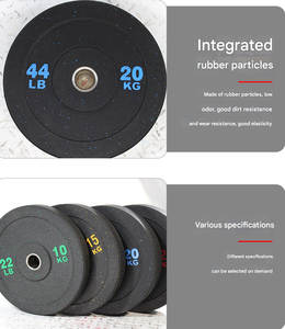 Discos de Goma Granulada para Barra, Discos de Goma de Granorificio de Colores para <span class=keywords><strong>CrossFit</strong></span> y Entrenamiento de Fuerza Comercial - Product Image 3