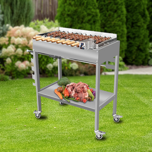 <span class=keywords><strong>Barbecue</strong></span> portable HDC12 au <span class=keywords><strong>charbon</strong></span> de bois <span class=keywords><strong>avec</strong></span> réglage en hauteur, en acier inoxydable, <span class=keywords><strong>avec</strong></span> broche rotative - Product Image 3