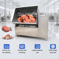 Industriële dubbelassige 40kg 60kg 45 liter paddle blender groente-vlees lintmenger elektrische mengmachine voor vlees