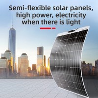Module de panneau solaire monocristallin flexible 18V pour système photovoltaïque domestique 20W/35W/50W Multi-dimensions