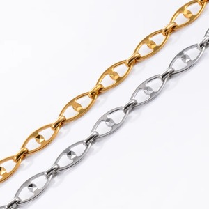 Cadena de acero inoxidable de 6.5 mm en color plata/oro para mujer y hombre, joyería de moda. - Product Image 3