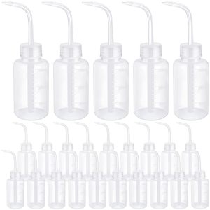 Bouteilles souples en plastique LDPE de 5 oz, transparentes et blanches, en vrac, avec étiquettes graduées à col étroit pour la sécurité, le rinçage et les outils d'arrosage - Product Image 1