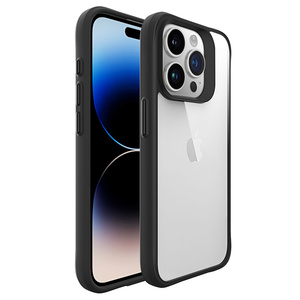 Pour iPhone15 étui <span class=keywords><strong>souple</strong></span> TPU <span class=keywords><strong>lunette</strong></span> PC couverture arrière coque de téléphone transparente antichoc anti-rayures pour iPhone 15 15 Pro Max - Product Image 1
