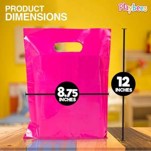 光沢 カラー プラスチック バッグ抜き手 ハンドル 付き - Product Image 2