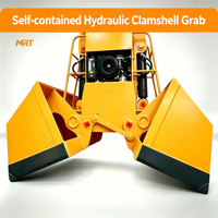 Grappin hydraulique robuste CE ISO pour le déchargement de charbon, sable, gravier, ports et navires, avec télécommande sans fil