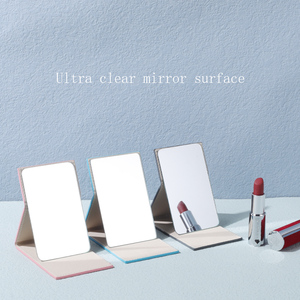 Meilleures ventes en gros Mini <span class=keywords><strong>miroir</strong></span> de maquillage magnétique Unbreak en PU carré portable avec personnalisation multicolore - Product Image 6