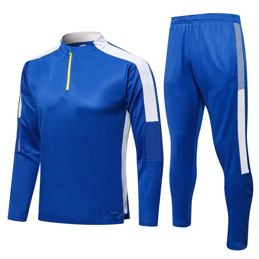 21/22 Die neuesten himmelblauen Männer Fußball Trainings anzug Fußball jacke Sport Trainings anzug