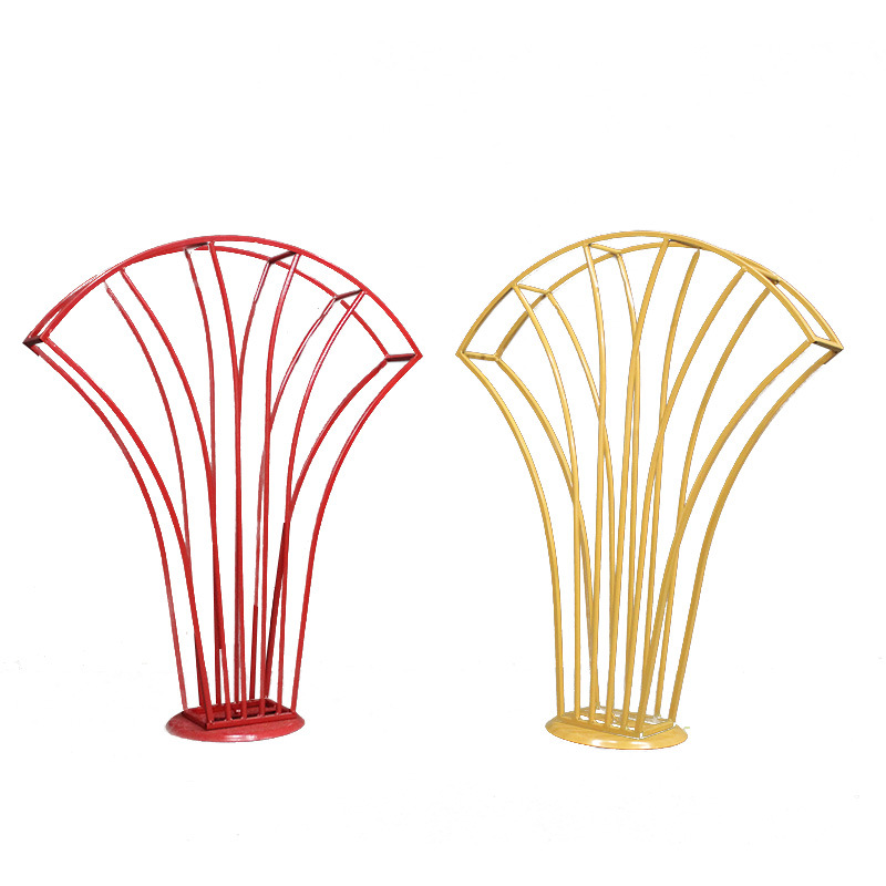 Wedding Wrought Iron Geometric Flower Stand Ornaments Wedding Shelf Column Stand Metal Vase