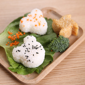 Lot de 4 moules <span class=keywords><strong>à</strong></span> onigiri en plastique alimentaire pour enfants, pour bento et repas, support OEM ODM - Product Image 3