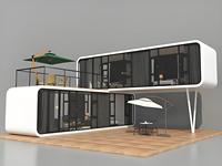 Studio mobile en acier préfabriqué haut de gamme Solution de villa mobile pratique