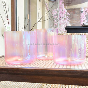 Cuenco Cantador de Cuarzo Rosa para Terapia de Sonido, 432Hz, Cuenco de Cuarzo Transparente, Instrumento de Sanación por Sonido, Alta Calidad, Venta al por Mayor de Fábrica - Product Image 3