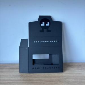 Cajas de Cartón Negro Recicladas Plegables Personalizadas con Ventana Transparente para Tostadores de Café y Empaquetado de Alimentos - Product Image 4