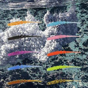 <span class=keywords><strong>Leurre</strong></span> souple Spinpoler Mini Ajing Worm <span class=keywords><strong>Finesse</strong></span> pour la pêche en eau moyenne, en caoutchouc TPR flottant, 3,5 cm, pour brochet et bar, sans hameçons - Product Image 2