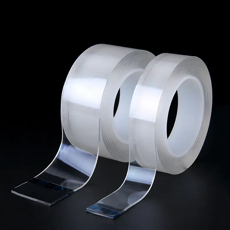 Custom Herbruikbare Multipurpose Transparante Traceless Verwijderbare Sticky Nano Gel Dubbelzijdige Tape