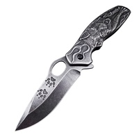 Grenzüberschreitendes Outdoor-Camping-Taktikmesser mit kreativem kleinem Wolfsrelief-Design, exquisites Geschenk, scharfes Edelstahlwerkzeug