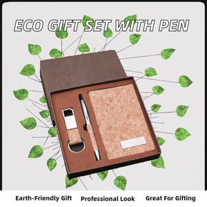 Custom Eco-Friendly New Year Promo Office Supplies Event <b>Gift</b> <b>Set</b> for Partners with Notebook Pen Keychain - Product Image 2