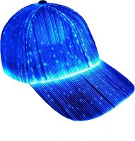 Gorra de Béisbol con Luces LED, Fibra Óptica Luminosa, Brilla en la Oscuridad, Bordado a Mano, Unisex, para Negocios, Fiestas de Navidad