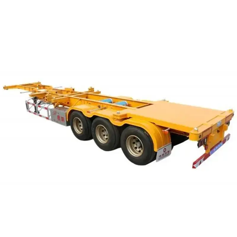 Low Bed Loader Exceptional Service Container Carrier Chassis Trailer Skeleton Semi Trailer