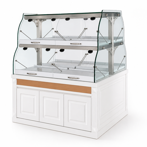 Vitrina Exhibidora de Alimentos Comercial, 220V 150W, de Vidrio, para Panadería, Buffet, Restaurante, Cafetería, Supermercado, Servicio de Alimentos - Product Image 1