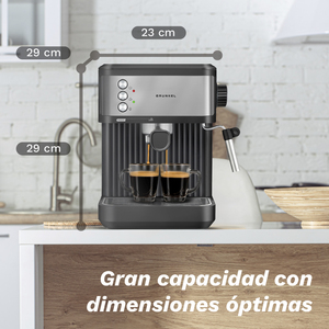 Cafetera Espresso Grunkel 20 Bares 850W Negra con Vaporizador para Uso Doméstico - Product Image 4