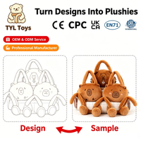 Fabrication de sacs en peluche personnalisés OEM ODM, service d'échantillonnage, design d'usine, certifié CE CPC EN71 UKCA, sac bandoulière doux et mignon, rembourrage en coton PP