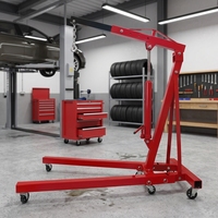 Grue de levage pliable 2T pour moteur, élévateur de moteur de voiture portable, grue de levage pour garage et entretien de véhicules – Vente directe usine