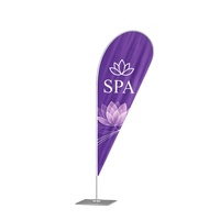 Drapeau de plage promotionnel personnalisé avec mât en fibre de verre réglable pour la promotion d'événements sportifs